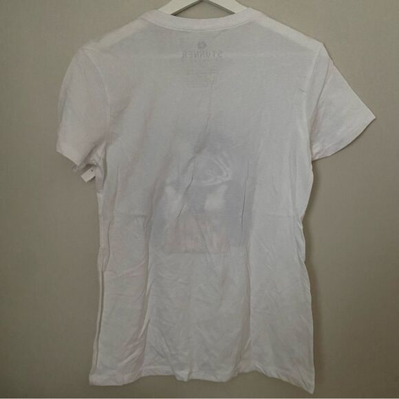 Stunner California T-Shirt White Graphic Cosmic Magma Casual Crew Neck - Picture 3 of 6